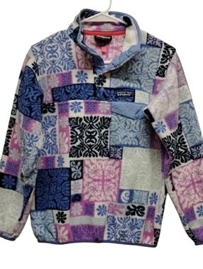 Patagonia Women's Multi-Color Patch Work Fleece Pullover Jacket